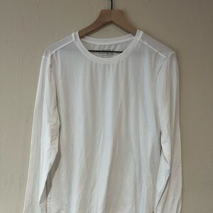 NOBULL White Long Sleeve Tee Classic Minimalist Design